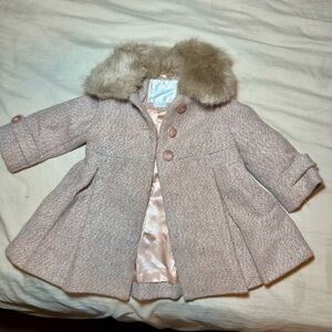 Collar Bow Back Coat